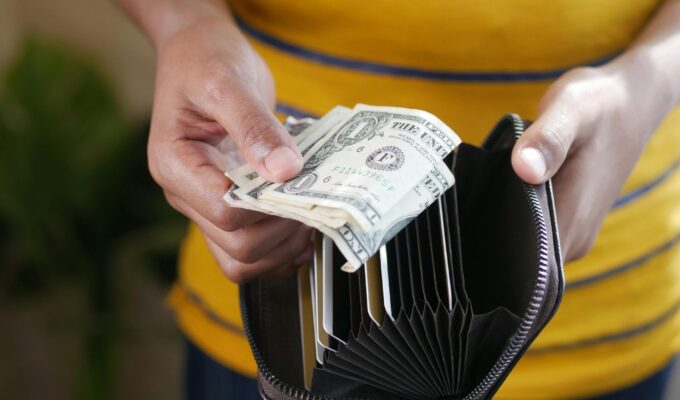 woman with money