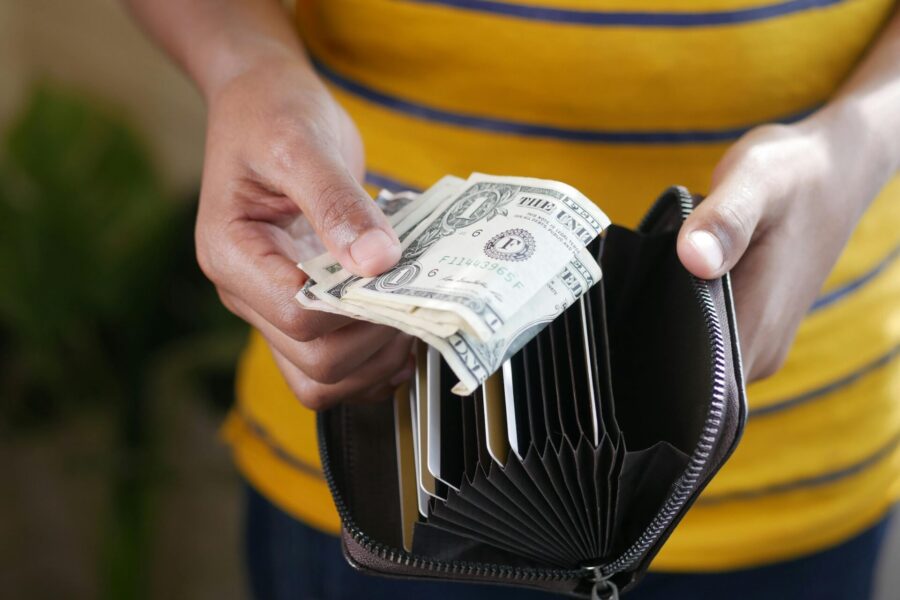 woman with money